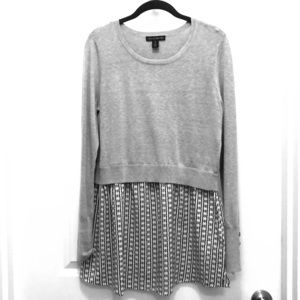 Sweater with printed flare bottom